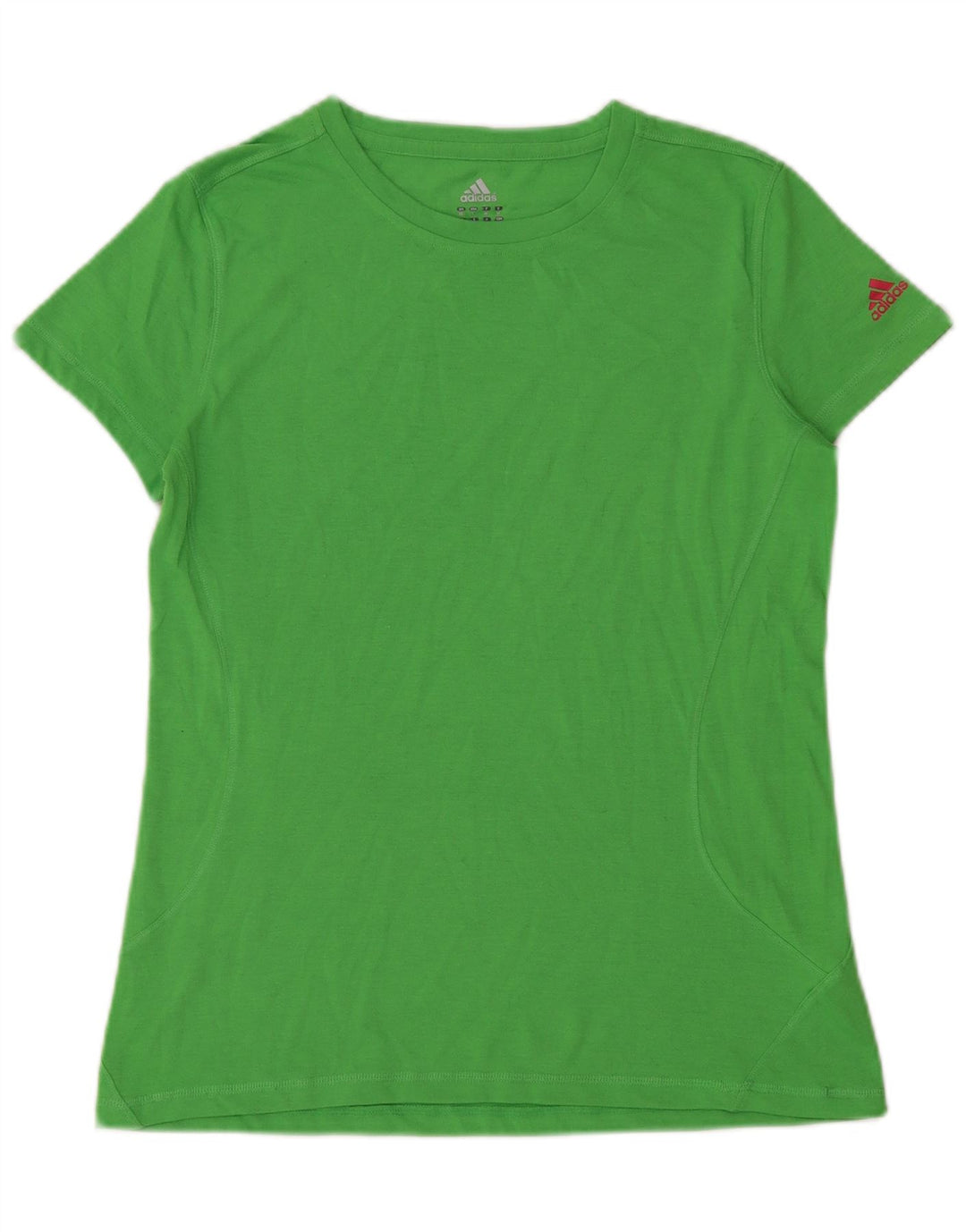 ADIDAS Womens Climalite T-Shirt Top UK 18 XL Green Polyester