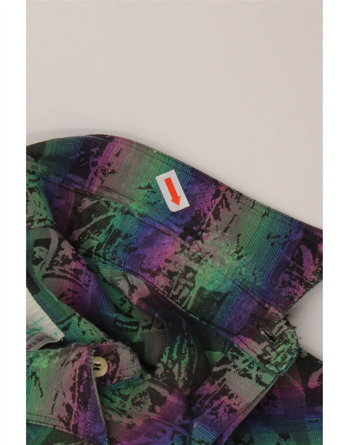 EMOZIONI Mens Abstract Pattern Shirt Large Multicoloured Cotton