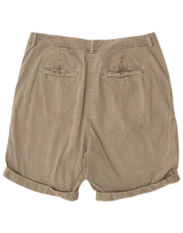 Marks & Spencer Womens Chino Shorts UK 14 Large W33  Khaki Cotton