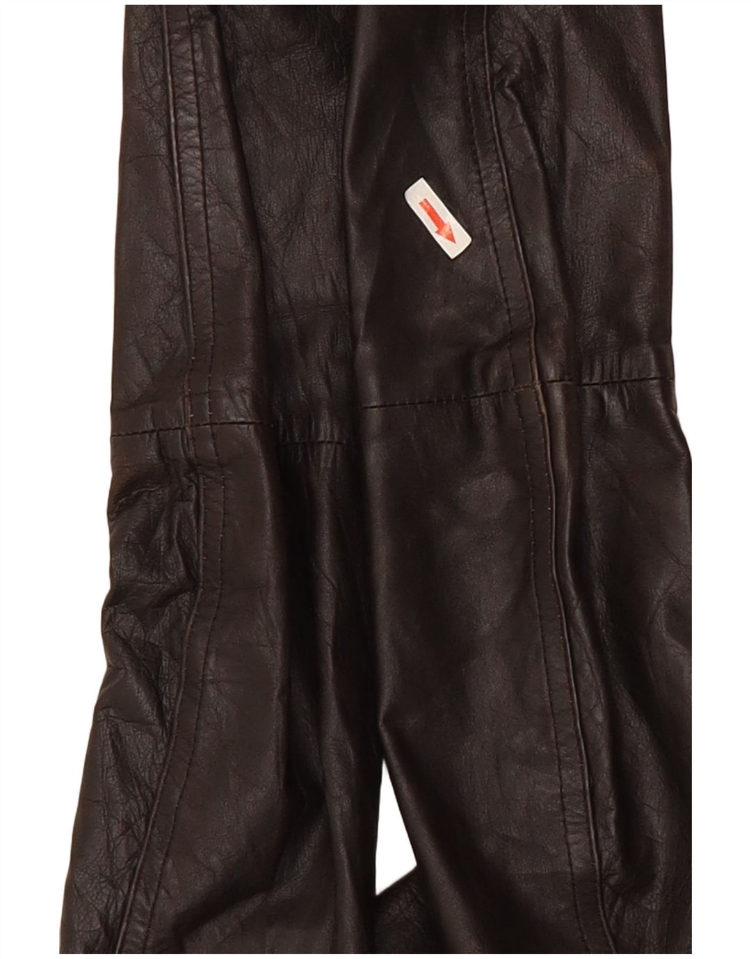 Bershka Womens Leather Jacket UK 12 Medium Brown