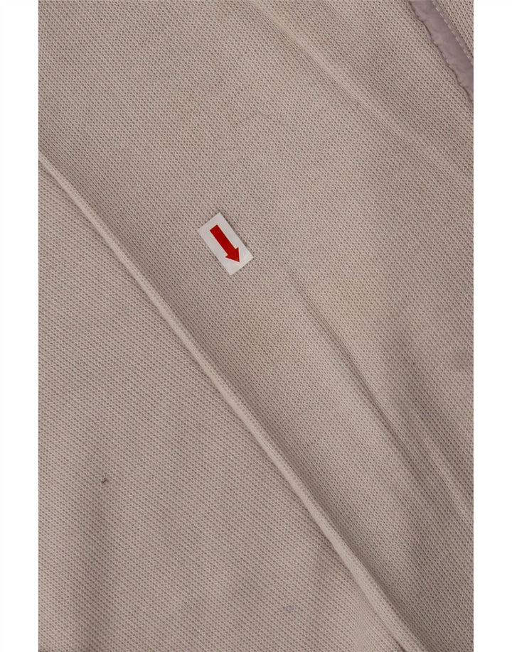 HUGO BOSS Mens Top Long Sleeve XL Off White Colourblock Cotton