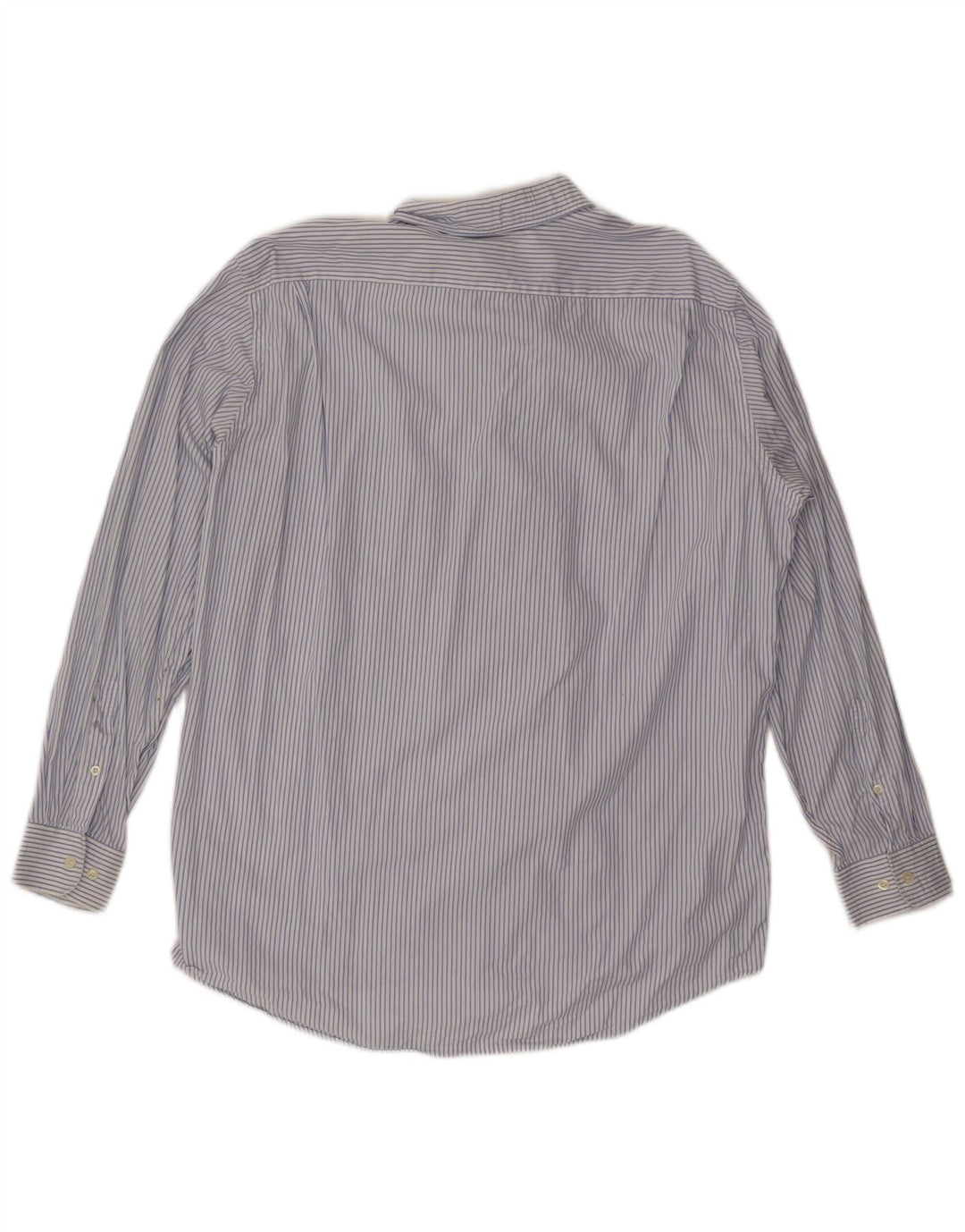 LACOSTE Mens Shirt Size 42 Large Blue Pinstripe Cotton