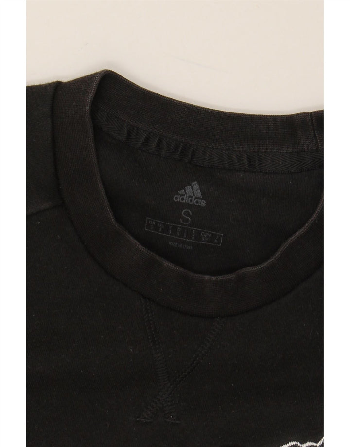 ADIDAS Mens Graphic Sweatshirt Jumper Small Black