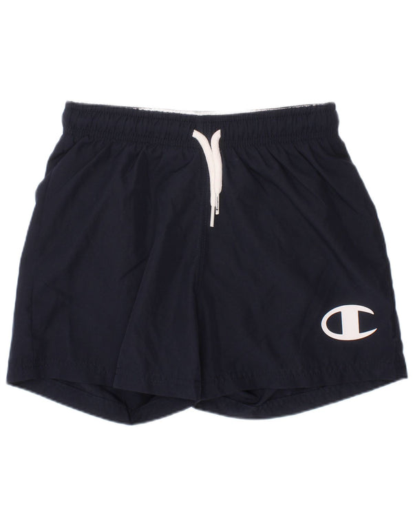 CHAMPION Boys Sport Shorts 5-6 Years XS Navy Blue Polyester