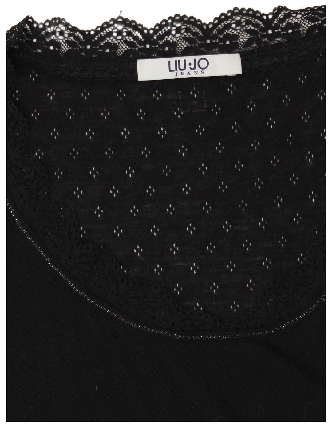 Liu Jo Womens T-Shirt Top UK 8 Small Black