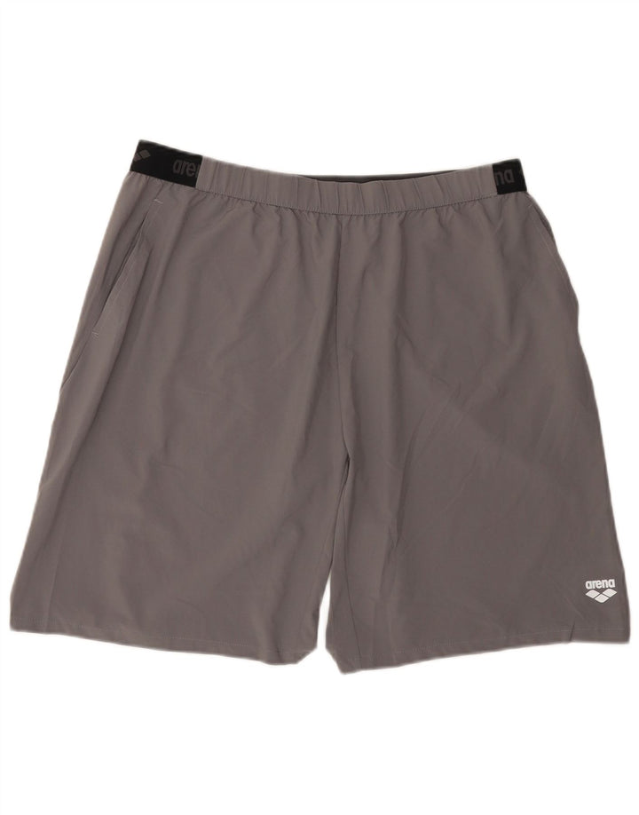 Arena Mens Sport Shorts 2XL  Grey Polyester