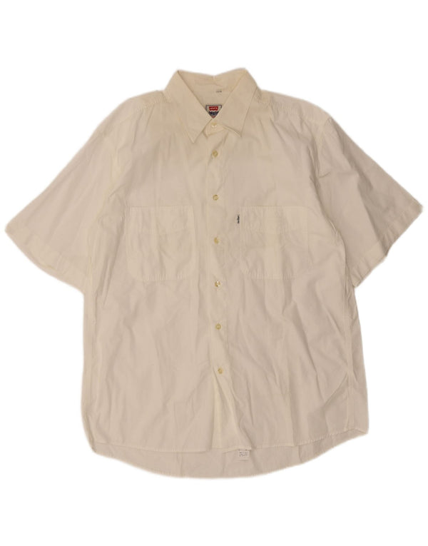 Levi's Mens Short Sleeve Shirt Large White
