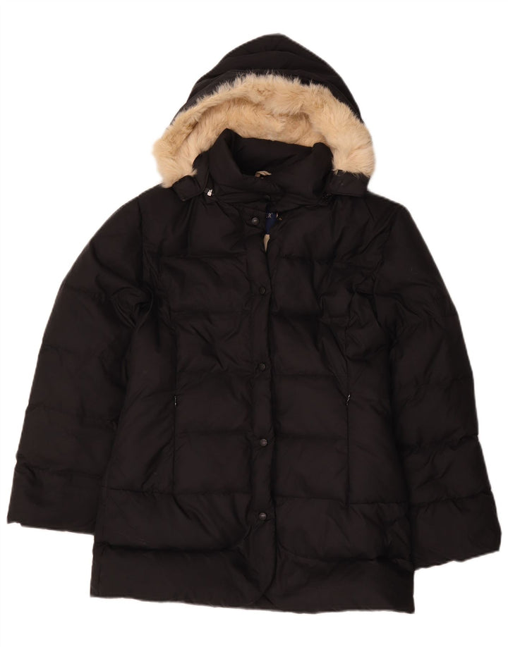 Moncler Girls Hooded Padded Jacket 11-12 Years Black Polyester