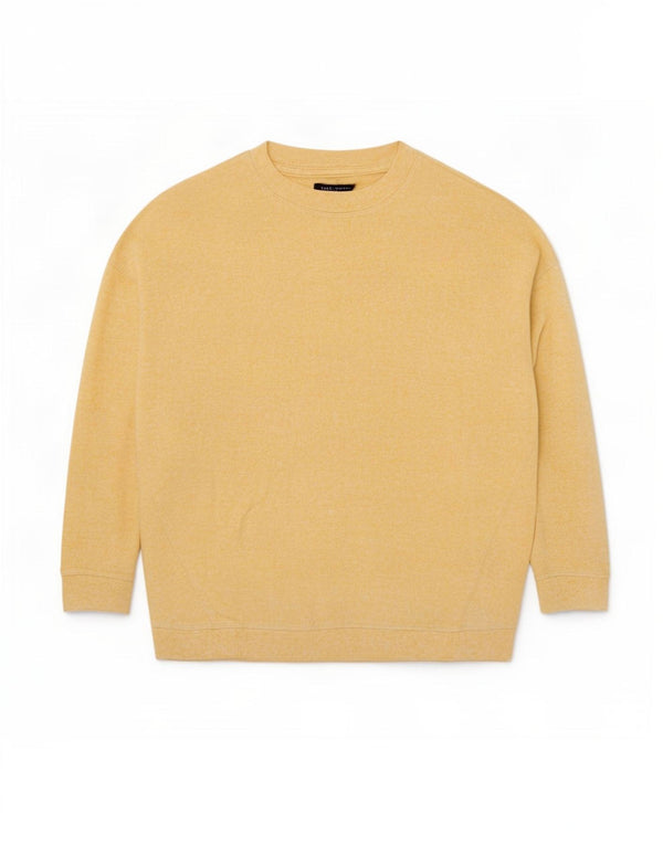 Marks & Spencer Womens 3/4 Sleeve Sweatshirt Jumper UK 16 Large Yellow