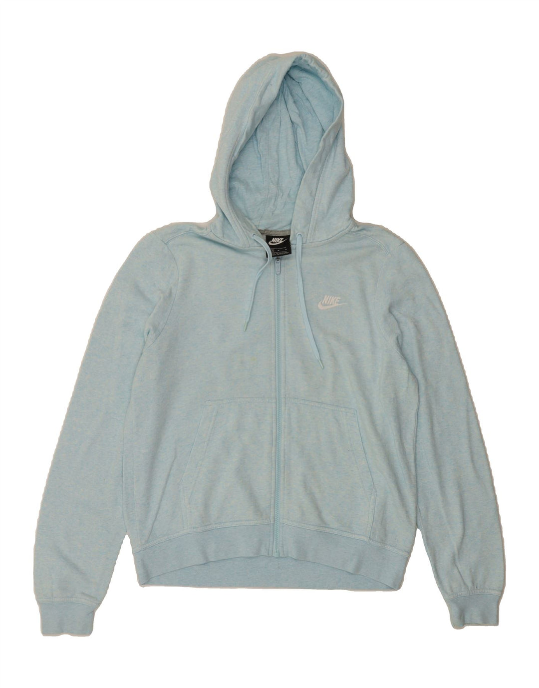 NIKE Mens Zip Hoodie Sweater Medium Blue Flecked Cotton Vintage Nike and Second-Hand Nike from Messina Hembry 