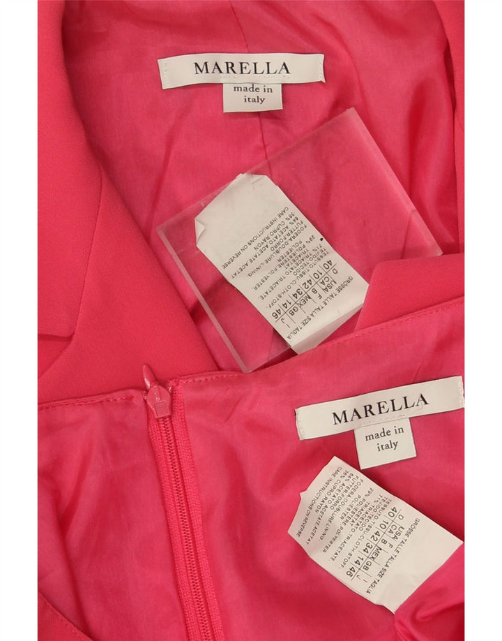 Marella Womens 1 Button 2 Piece Set UK 14 Large  Pink Triacetate