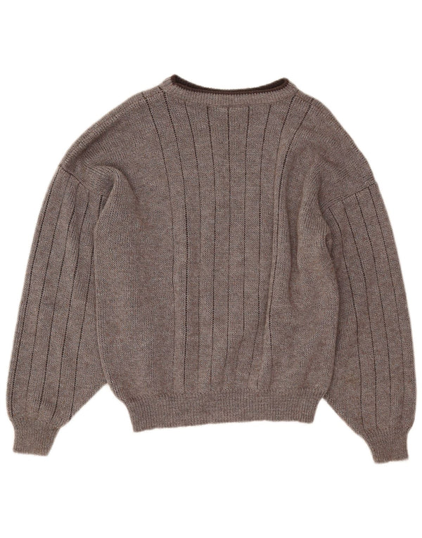 ANGELO LITRICO Mens Boat Neck Jumper Sweater IT 48/50 Medium Grey