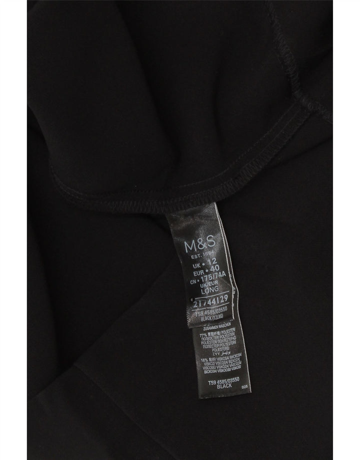 Marks & Spencer Womens Pencil Skirt UK 12 Medium W30  Black Polyester
