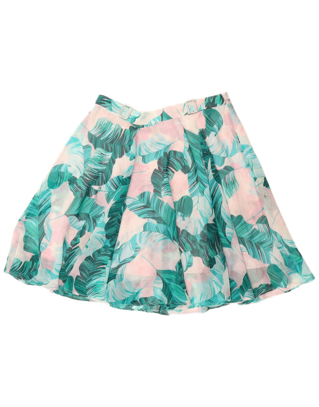 GUESS Womens A-Line Skirt UK 12 Medium W28  Blue Floral Polyester