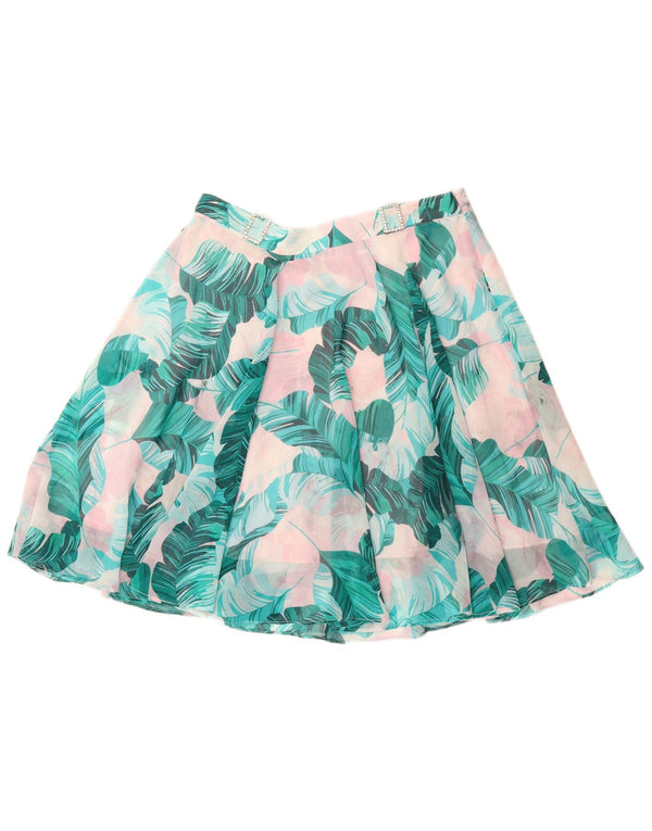 GUESS Womens A-Line Skirt UK 12 Medium W28  Blue Floral Polyester
