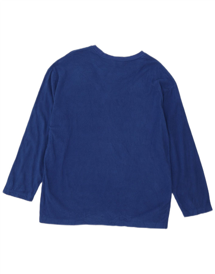 Izod Mens Fleece Jumper Large Blue Polyester