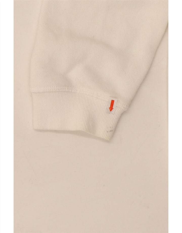 JACK WILLS Womens Oversized Graphic Hoodie Jumper UK 16 Large White Cotton