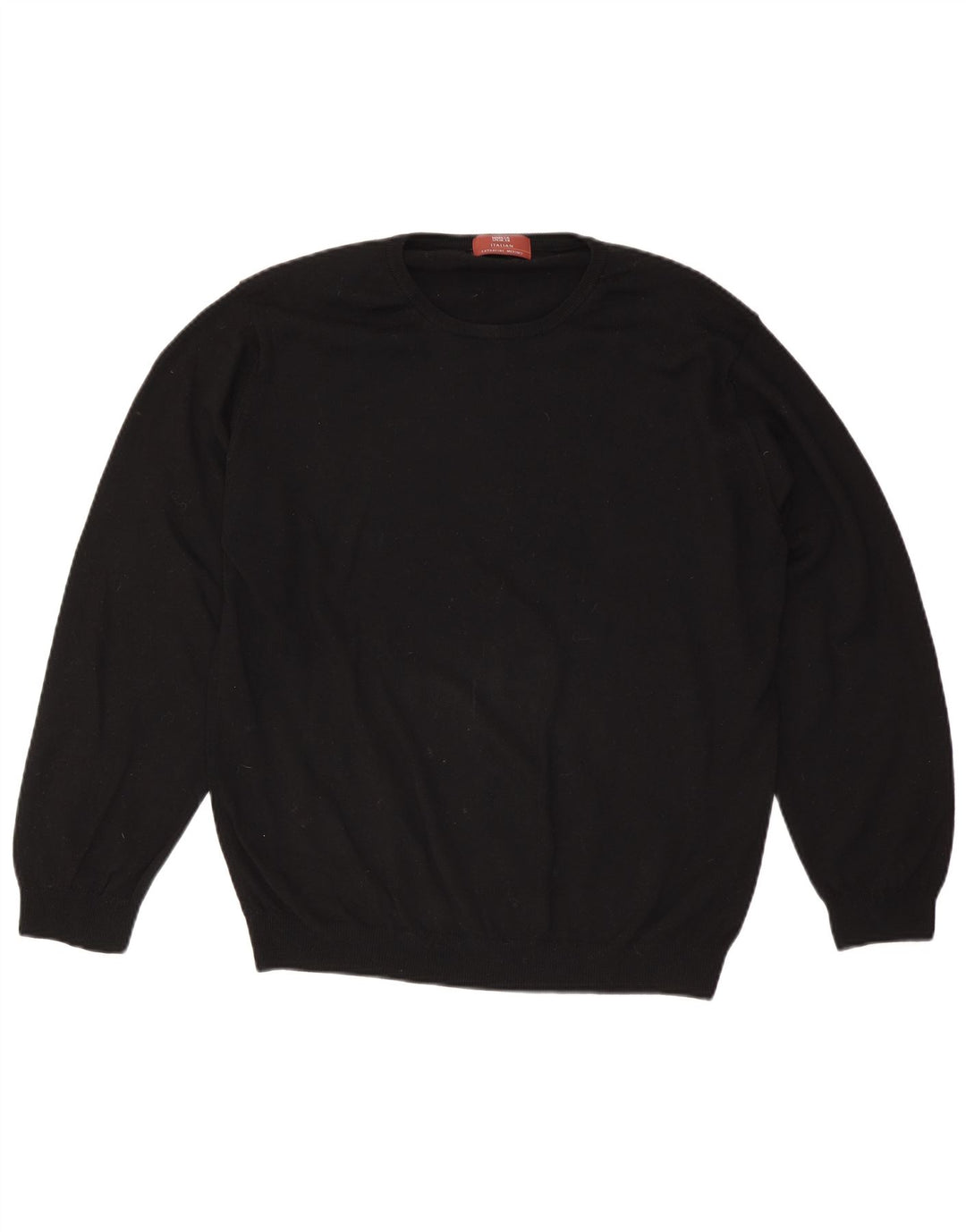 Marks & Spencer Mens Crew Neck Jumper Sweater Large Black Wool