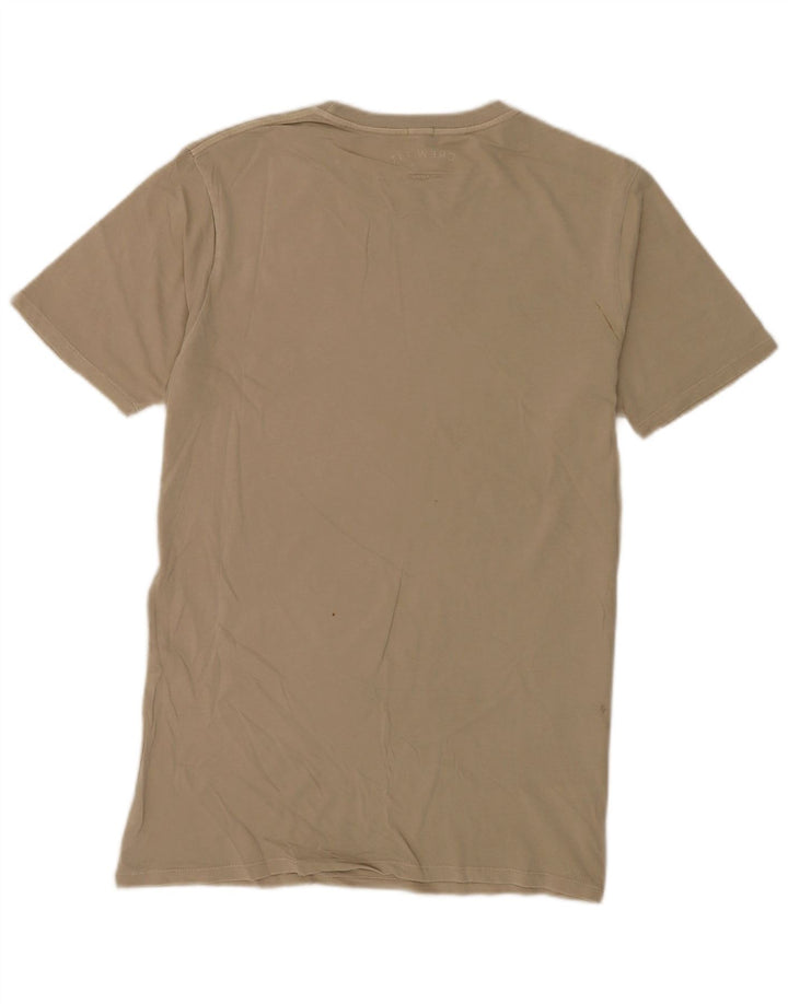 Vintage Mens T-Shirt Top Large Beige Cotton