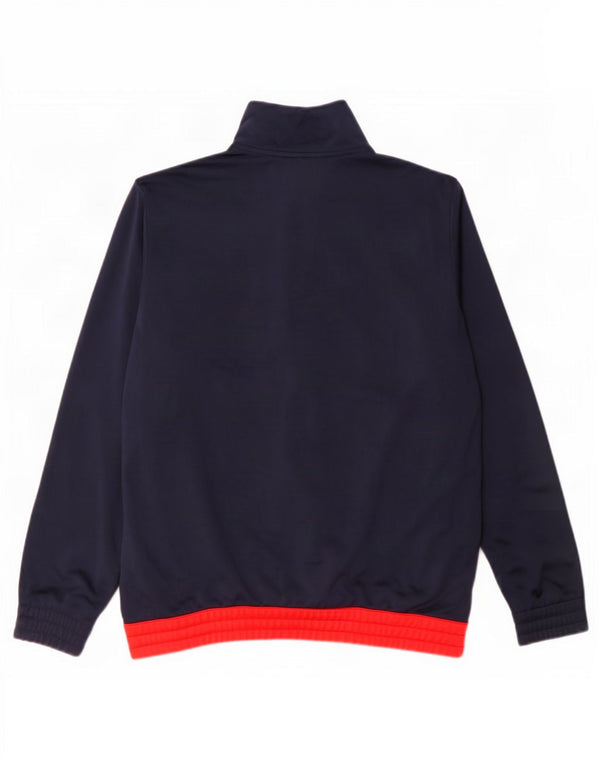Adidas Boys Graphic Tracksuit Top Jacket 13-14 Years Navy Blue Colourblock