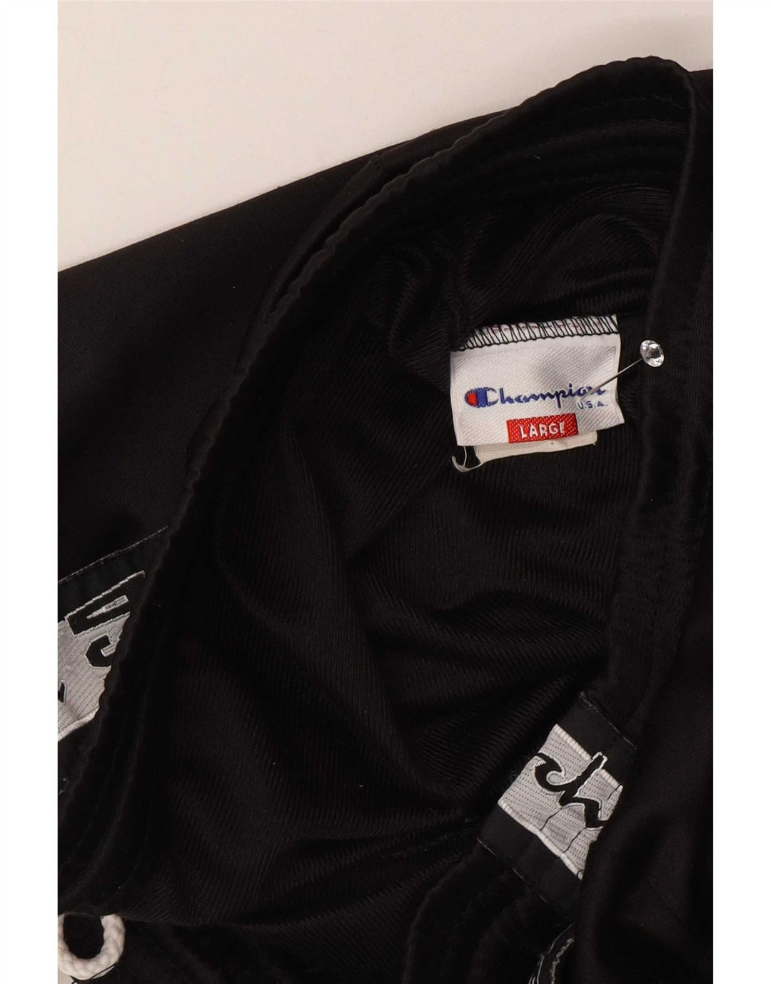 Champion Mens Graphic Tracksuit Trousers Large Black Colourblock Polyester