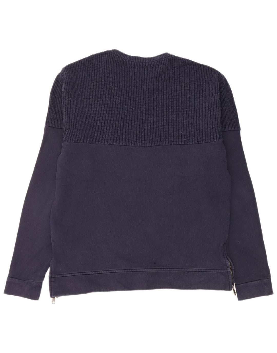 Zara Mens Sweatshirt Jumper Large Navy Blue Cotton