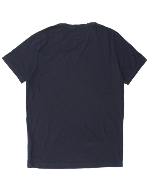 JACK & JONES Mens Regular Fit T-Shirt Top Large Navy Blue Cotton