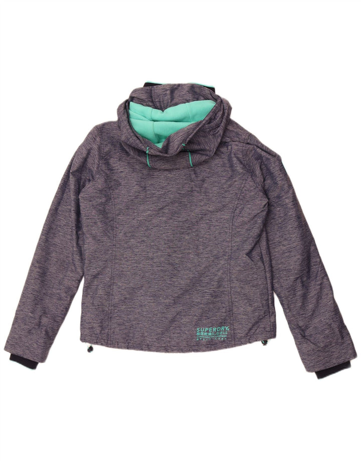 Superdry Womens Windcheater Windbreaker Jacket UK 12 Medium Navy Blue
