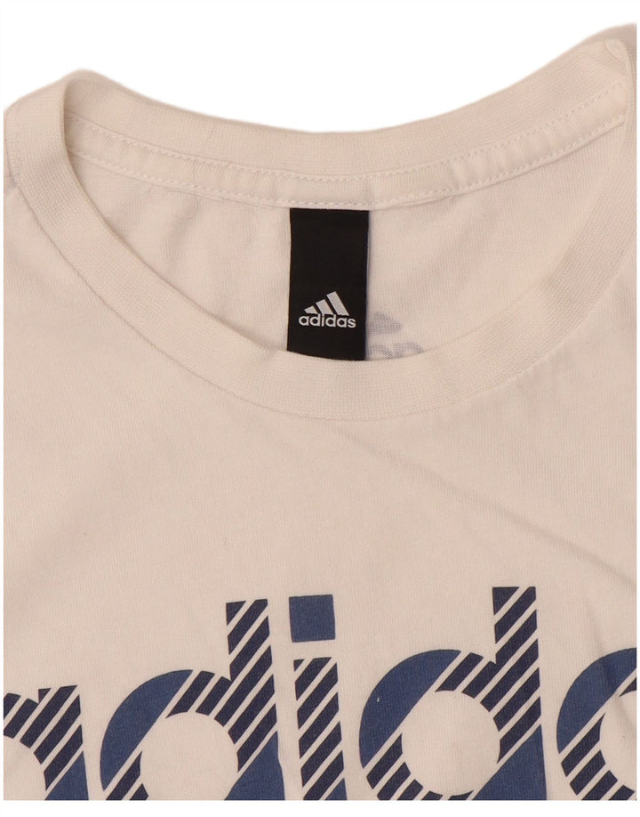 Adidas Boys Graphic T-Shirt Top 13-14 Years White