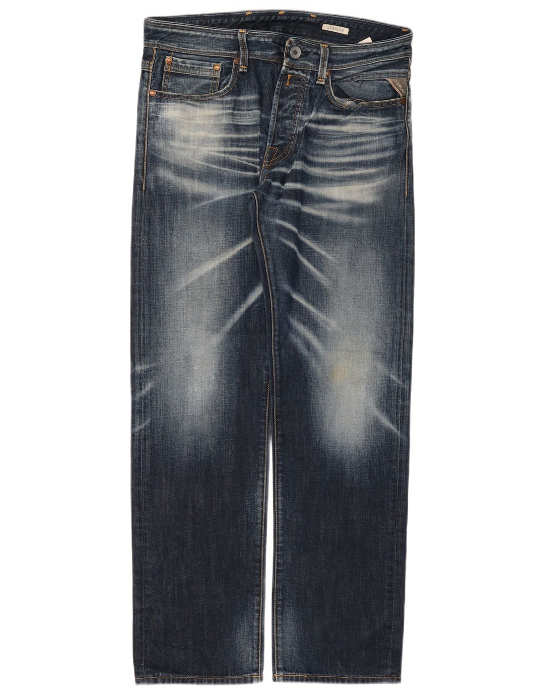 Replay Mens Lenaldo Straight Jeans W33 L32 Blue