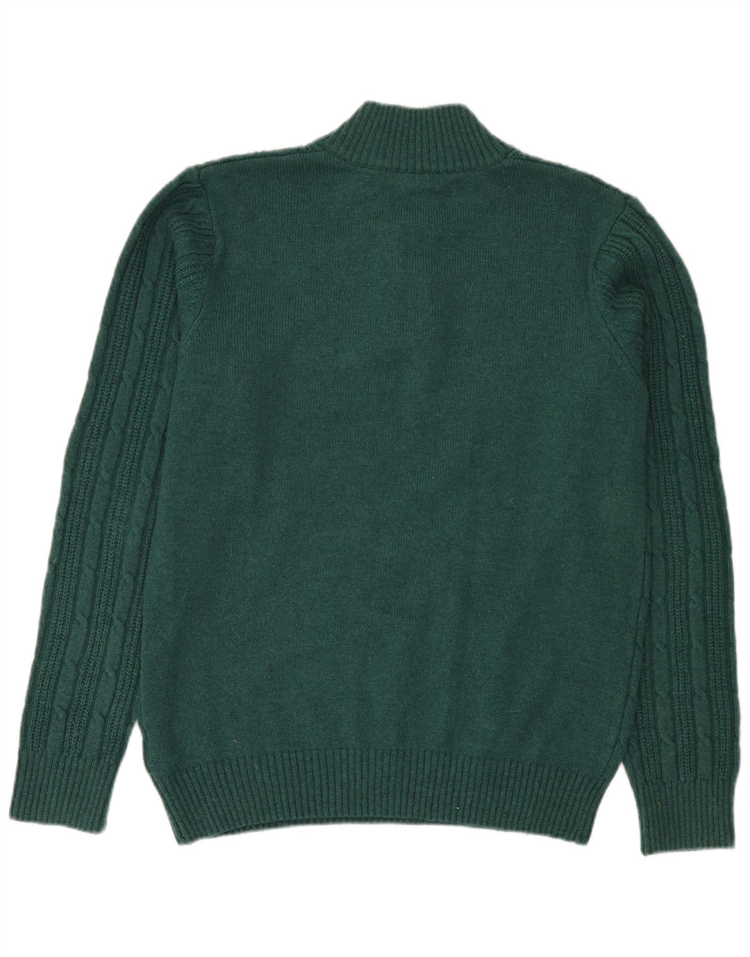 Crew Clothing Mens Button Neck Jumper Sweater Medium Green Nylon