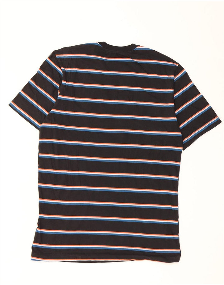 Nike Mens T-Shirt Top Medium Black Striped Cotton
