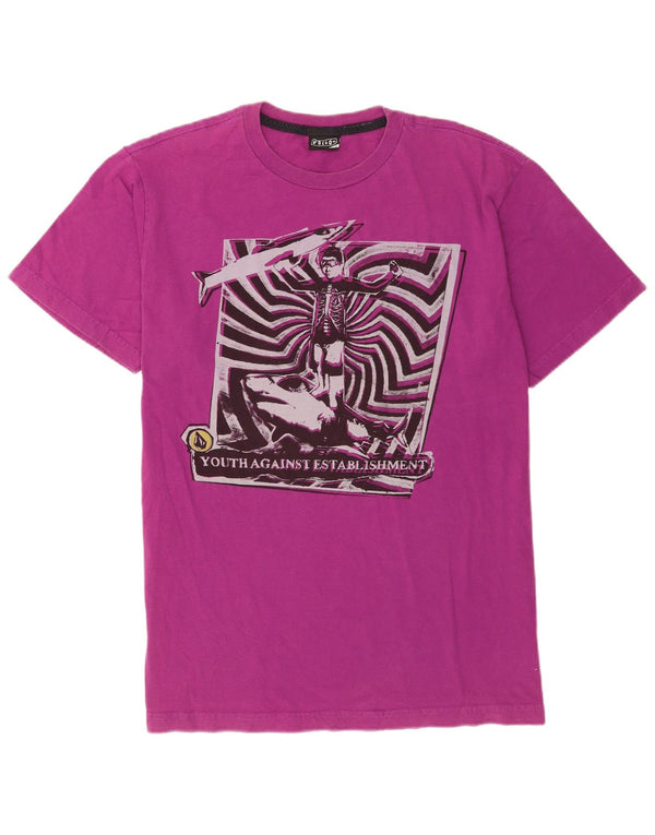 Volcom Mens Graphic T-Shirt Top Large Purple