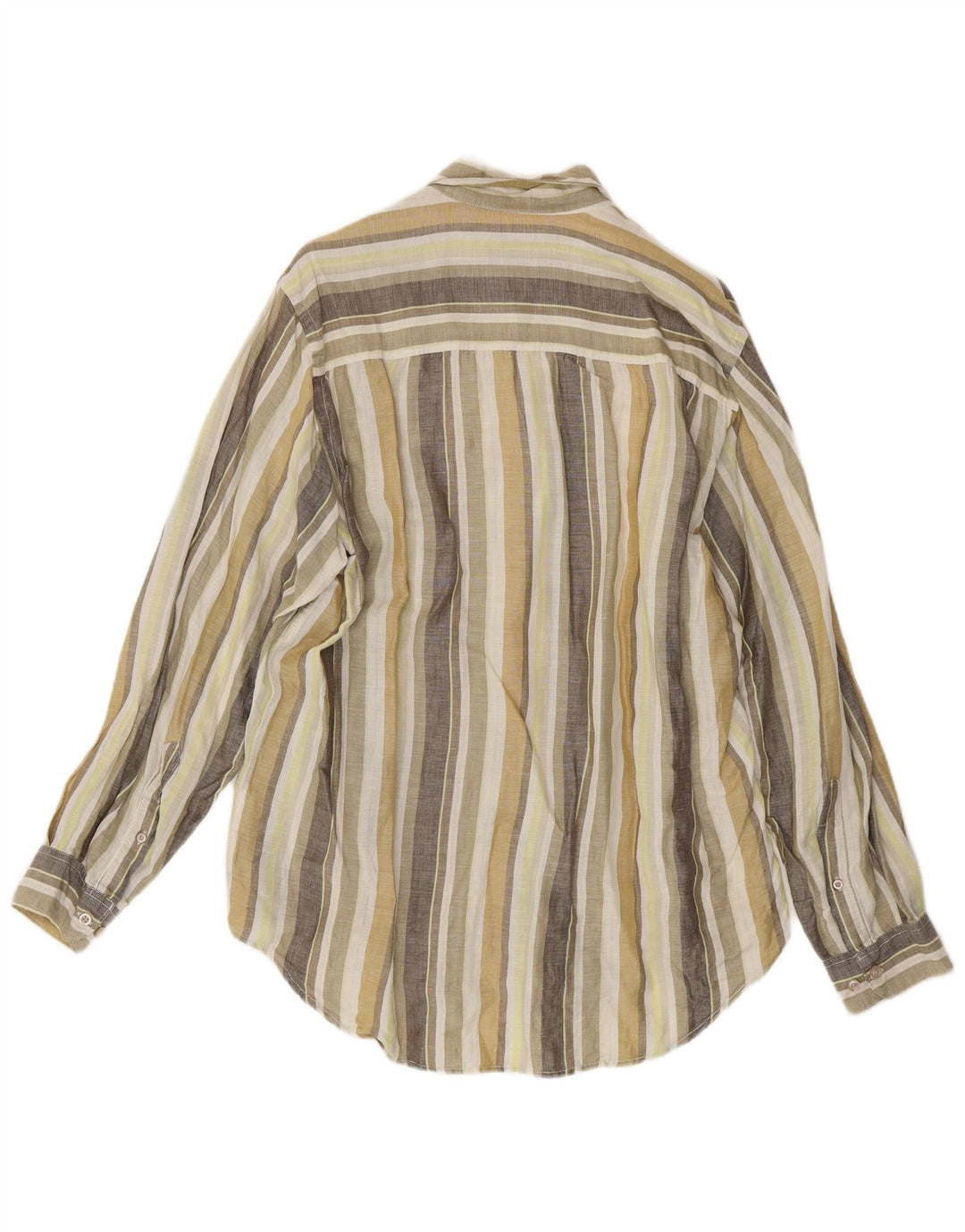 Marlboro Classics Mens Shirt Large Multicoloured Striped Linen