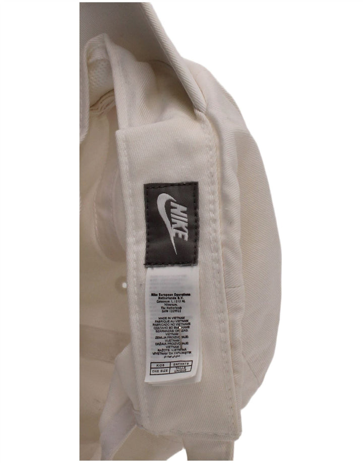Nike Boys Baseball Cap One Size White Cotton