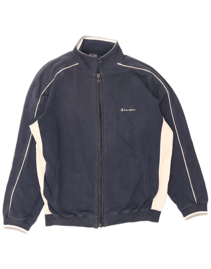 Champion Mens Tracksuit Top Jacket XL Navy Blue Colourblock