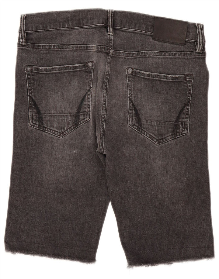 All Saints Mens Denim Shorts W30 Medium Grey
