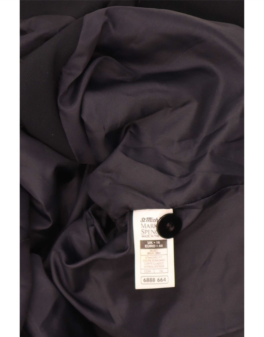 Marks & Spencer Womens St. Michael 4 Button Blazer Jacket UK 16 Large Black