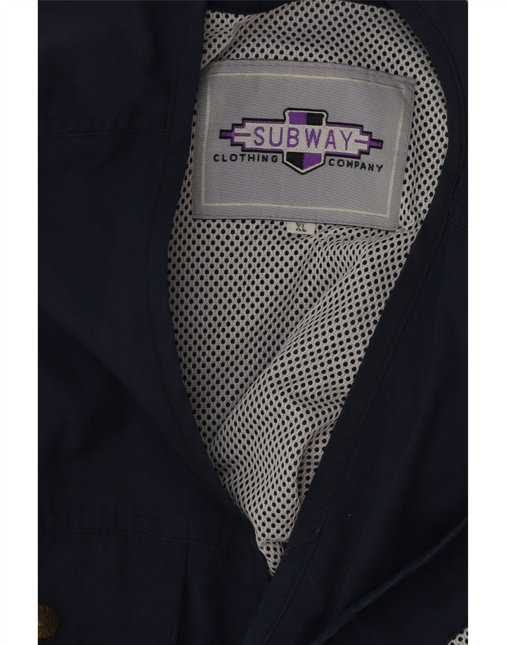 VINTAGE Mens Utility Gilet UK 42 XL Navy Blue