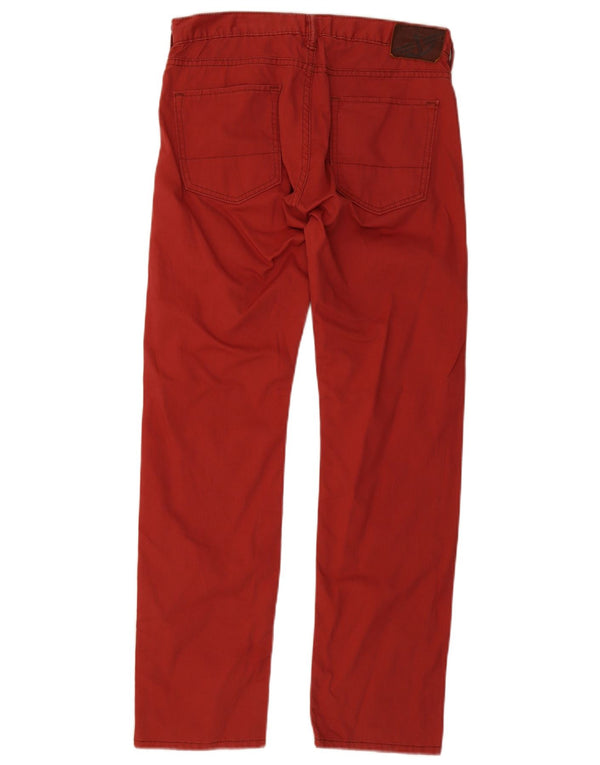 Dockers Mens Straight Casual Trousers W30 L32 Red Cotton