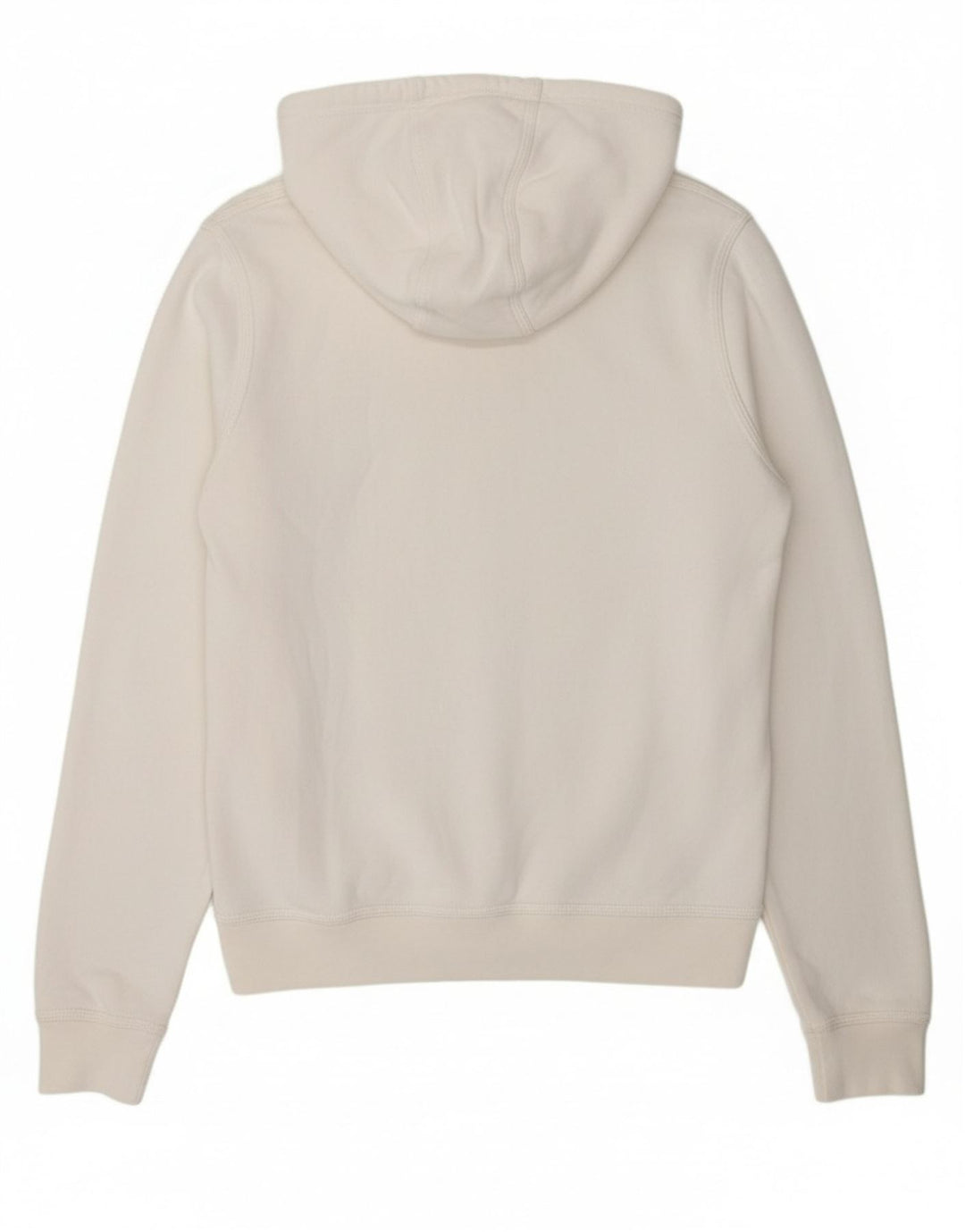 NIKE Mens Hoodie Jumper Small White Cotton