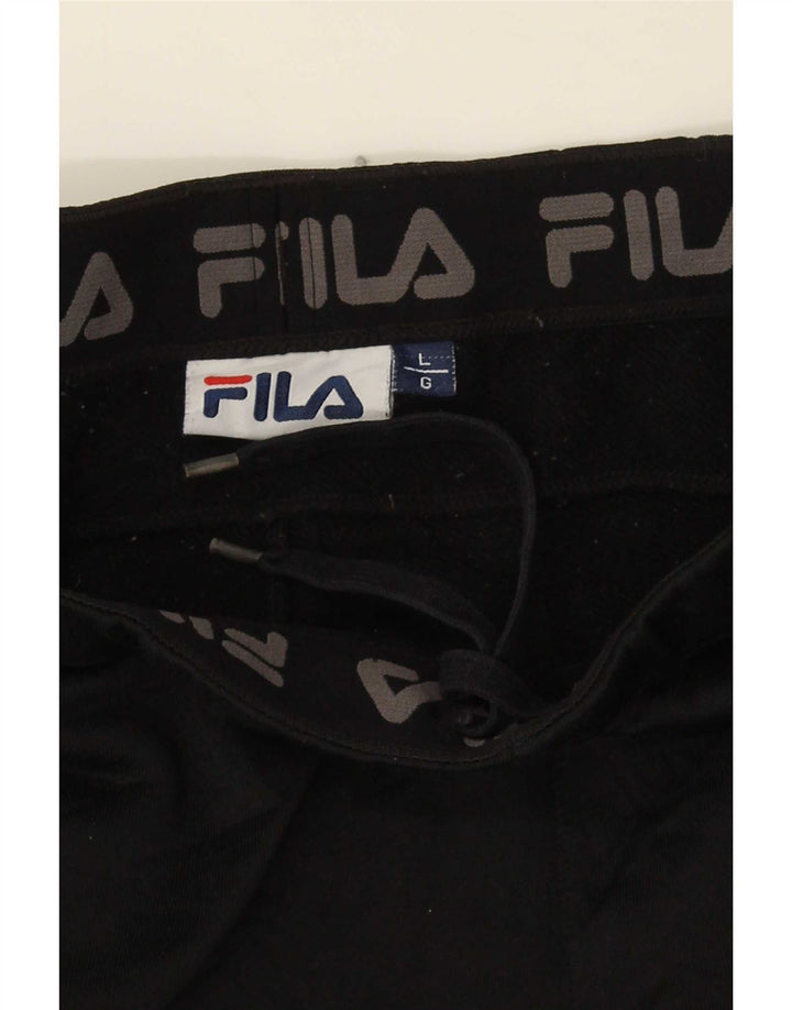 Fila Mens Tracksuit Trousers Large  Black Polyester