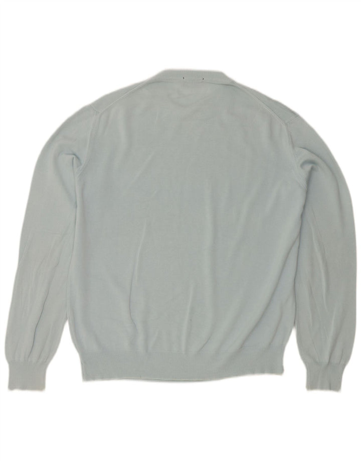 Brooksfield Mens Crew Neck Jumper Sweater IT 48 Medium Blue