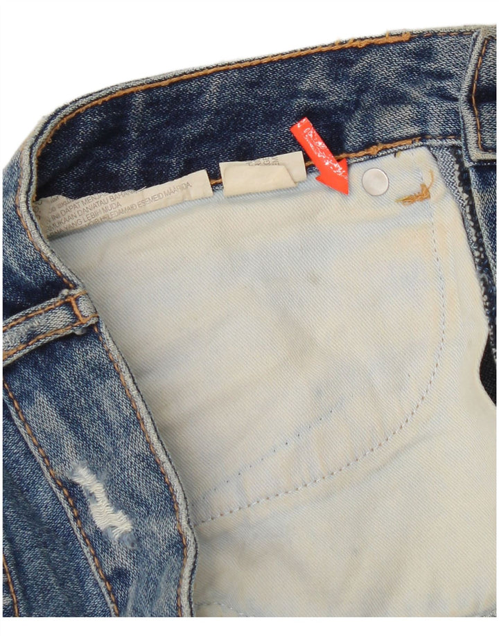 Zara Womens Mini Denim Skirt Small W26 Blue