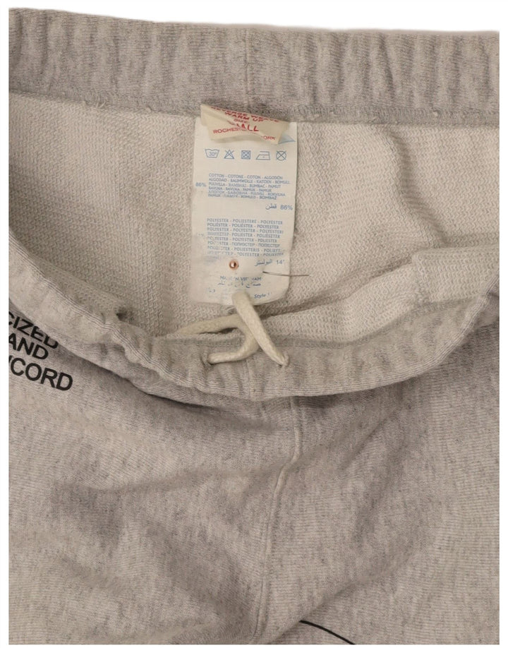 CHAMPION Mens Reverse Weave Graphic Tracksuit Trousers Joggers Small Grey