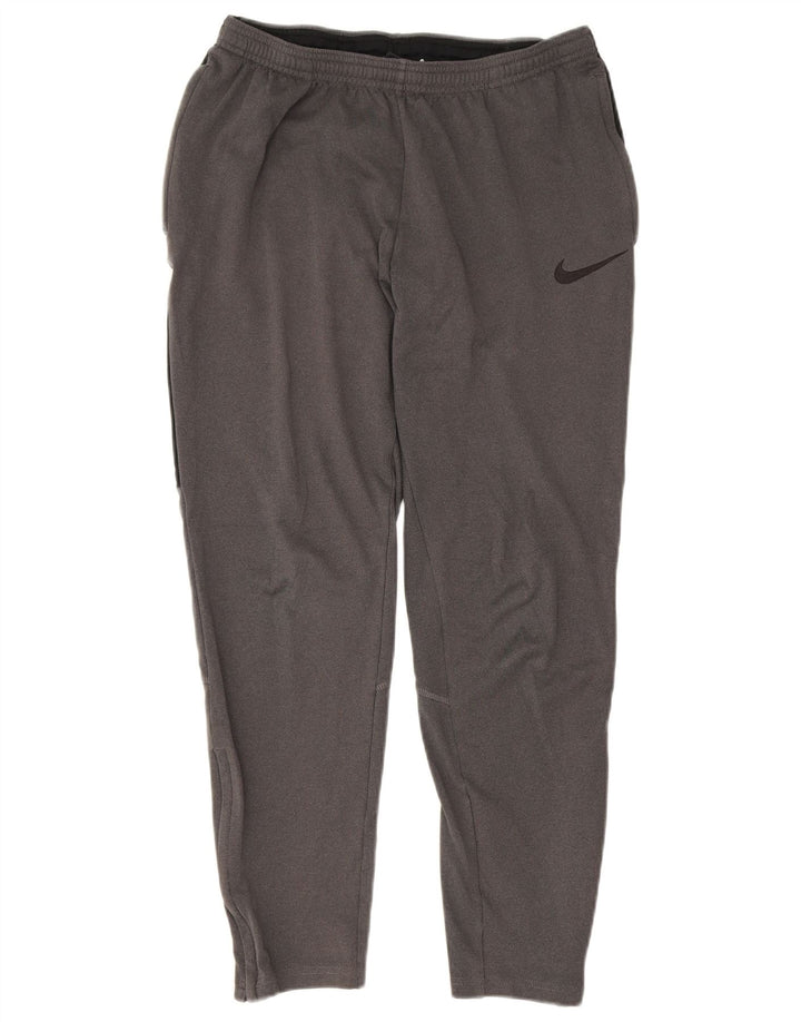 Nike Mens Dri Fit Tracksuit Trousers Small Grey Polyester