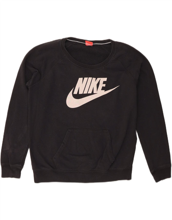 Nike Mens Graphic Sweatshirt Jumper XL Black Cotton