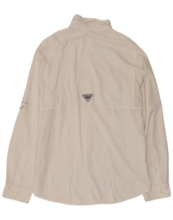 Columbia Mens Shirt Medium White Polyester