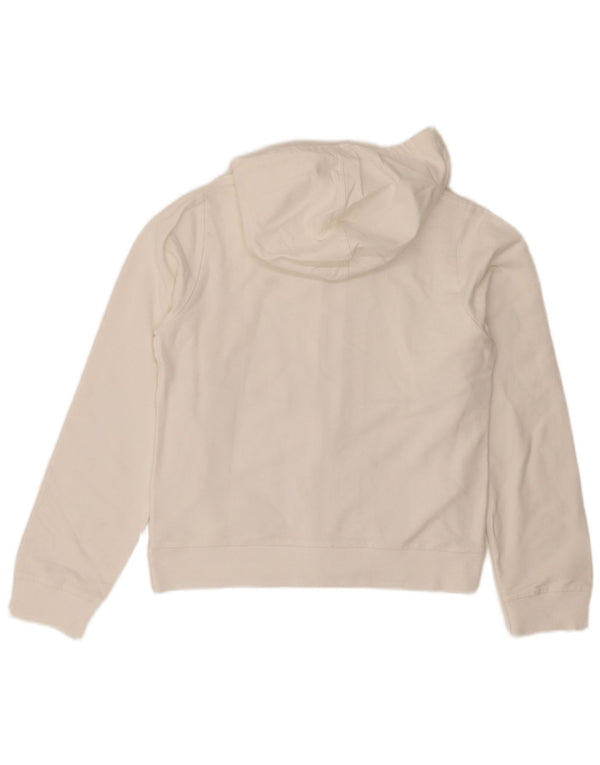 Lacoste Womens Zip Hoodie Sweater Size 40 Medium White Cotton