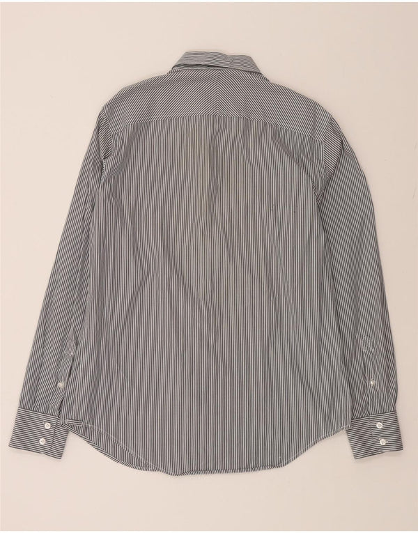 TIMBERLAND Mens Slim Fit Shirt Large Grey Pinstripe Cotton